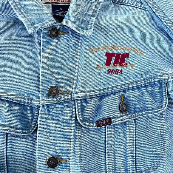 Vtg TIC The Industrial Company Boiler Erection Cross Unit 3 Denim Jacket Trucker - Picture 15 of 16